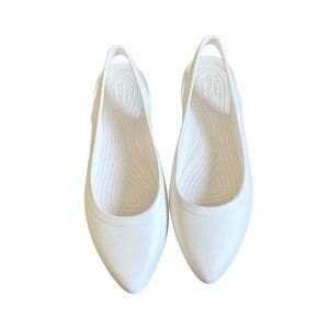 Crocs Eve Slingback Flats OYSTER white Womens Size 8
